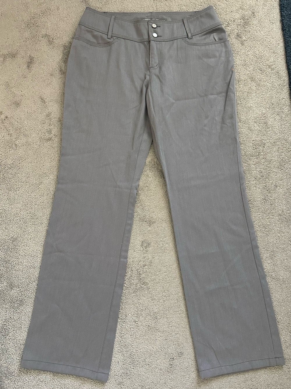 Icebreaker Merino Wool and Cotton Mid-Rise Pants Women’s Size 10 Grey/Orange